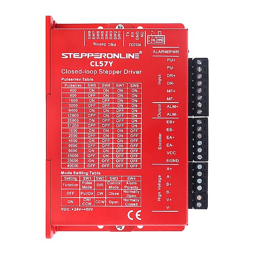Kit de Motor Paso a Paso de Lazo Cerrado YS Series 4 Ejes V2.0 3,00Nm(424,83oz.in) Nema 23 con Fuente de Alimentación - 4-CLYS30A-V20 | StepperOnline