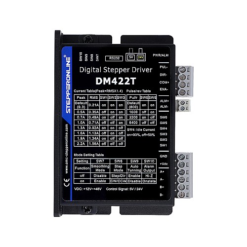 Unidad paso a paso digital 0.3-2.2A 12-50VDC para motor paso a paso Nema 11, 14, 17 Unidad paso a paso digital 0.3-2.2A 12-50VDC para motor paso a paso Nema 11, 14, 17