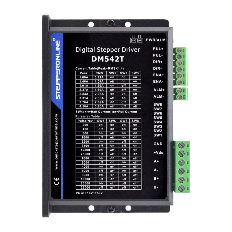 Drivers para motores paso a paso digital 1.0-4.5A 18-50VDC para motor paso a paso Nema 17, 23, 24 Drivers para motores paso a paso digital 1.0-4.5A 18-50VDC para motor paso a paso Nema 17, 23, 24