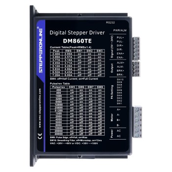 Controlador paso a paso digital serie TE 2,4-7,2A 20-80VAC/30-100VDC para motor Nema 34 Controlador paso a paso digital serie TE 2,4-7,2A 20-80VAC/30-100VDC para motor Nema 34
