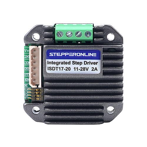 Controlador de motor paso a paso integrado 0.6-2.0A 11-28VDC Versión ultra silenciosa para motor paso a paso NEMA 17 Controlador de motor paso a paso integrado 0.6-2.0A 11-28VDC Versión ultra silenciosa para motor paso a paso NEMA 17