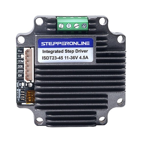 Controlador de motor paso a paso integrado 1.0-4.5A 11-36VDC Bajo nivel de ruido para motor paso a paso NEMA 23 | StepperOnline UK Controlador de motor paso a paso integrado 1.0-4.5A 11-36VDC Bajo nivel de ruido para motor paso a paso NEMA 23 - ISDT23-45 | StepperOnline UK