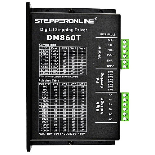 Kit de enrutador CNC de 4 ejes 4.5Nm(637oz.in) Motor paso a paso Nema 34 y Driver Kit de enrutador CNC de 4 ejes 4.5Nm(637oz.in) Motor paso a paso Nema 34 y Driver