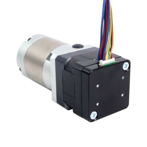 Motor paso a paso Nema 14 con relación de engranajes de caja de cambios de alta precisión 20:1 y codificador magnético 1000PPR(4000CPR) - 14HS11-1004D-EGS20-AR4 | StepperOnline