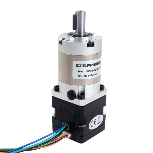 Motor paso a paso Nema 14 con relación de engranajes de caja de cambios de alta precisión 20:1 y codificador magnético 1000PPR(4000CPR) - 14HS11-1004D-EGS20-AR4 | StepperOnline