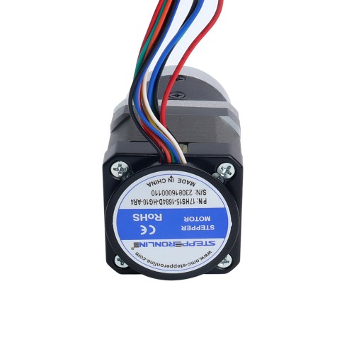 Motor paso a paso Nema 17 con relación de engranajes de caja de cambios 10:1 y codificador magnético 1000PPR (4000CPR) - 17HS15-1684D-HG10-AR4 | StepperOnline