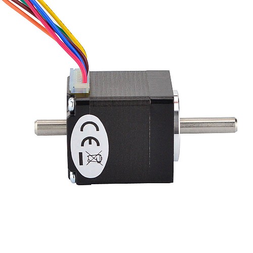 Doble eje Nema 11 unipolar 1,8grados 4,3Ncm(6,1oz.in) 0,95A 28x31mm 6 cables Doble eje Nema 11 unipolar 1,8grados 4,3Ncm(6,1oz.in) 0,95A 28x31mm 6 cables