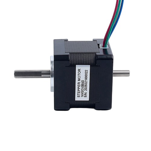 Eje doble Nema 14 1,8grados 18Ncm(25,5oz.in) 0,8A 35,2x35,2x34 mm 4 cables