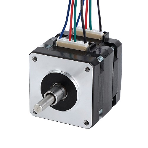 Motor Nema 16 con eje sólido y hueco Bipolar 1,8grados 8Ncm(11,33oz.in) 0,3A 39x39x40 mm 4 cables Motor Nema 16 con eje sólido y hueco Bipolar 1,8grados 8Ncm(11,33oz.in) 0,3A 39x39x40 mm 4 cables