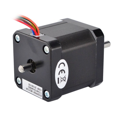 Doble eje Nema 17 Unipolar 0,9 grados 32Ncm(45,3oz.in) 0,4A 42x42x48mm 6 cables Doble eje Nema 17 Unipolar 0,9 grados 32Ncm(45,3oz.in) 0,4A 42x42x48mm 6 cables