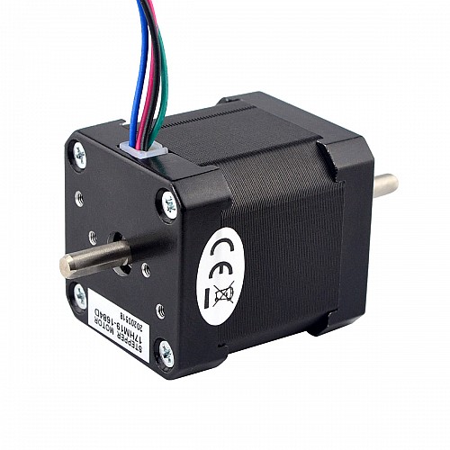 Doble eje Nema 17 Bipolar 0,9 grados 44Ncm(62,3oz.in) 1,68A 42x42x48 mm 4 cables Doble eje Nema 17 Bipolar 0,9 grados 44Ncm(62,3oz.in) 1,68A 42x42x48 mm 4 cables