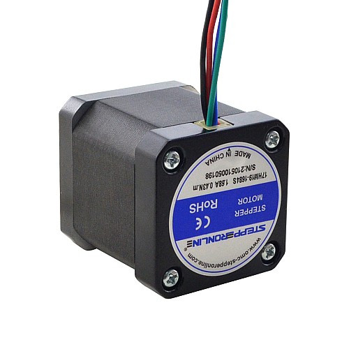 Nema 17 Bipolar 0.9deg 44Ncm(62.3oz.in) 1.68A 42x42x47mm 4 Hilos