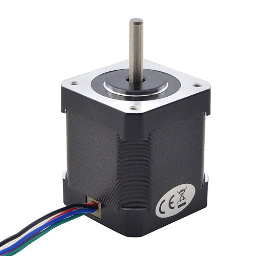 Eje de corte D completo Nema 17 Bipolar 59Ncm(83.55oz.in) 2A 42x42x48mm 4 Cables con cable de 1 m y conector Eje de corte D completo Nema 17 Bipolar 59Ncm(83.55oz.in) 2A 42x42x48mm 4 Cables con cable de 1 m y conector