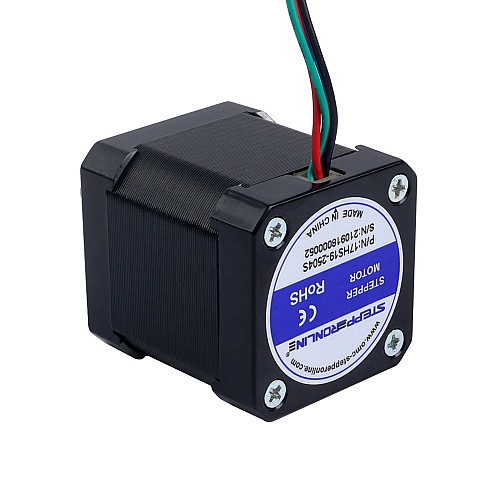 Nema 17 Bipolar 1.8deg 60Ncm(84.97oz.in) 2,5A 42x42x48mm 4 Hilos - 17HS19-2504S | StepperOnline
