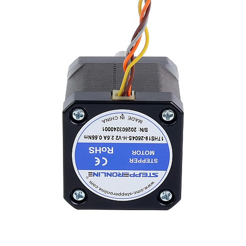 Nema 17 Motor paso a paso de alta temperatura 55Ncm(77,93oz.in) 55mm Φ8mm aislamiento de eje redondo clase H 180C - 17HS19-2504S-H-V2 | StepperOnline Nema 17 Motor paso a paso de alta temperatura 55Ncm(77,93oz.in) 55mm Φ8mm aislamiento de eje redondo clase H 180C - 17HS19-2504S-H-V2 | StepperOnline