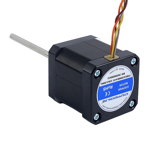 Motor Paso a Paso Nema 17 Alta Temperatura 55Ncm(77,93oz.in) 80mm Eje tipo D Φ5mm Clase de Aislamiento H 180C - 17HS19-2504S-H-V5 | StepperOnline Motor Paso a Paso Nema 17 Alta Temperatura 55Ncm(77,93oz.in) 80mm Eje tipo D Φ5mm Clase de Aislamiento H 180C - 17HS19-2504S-H-V5 | StepperOnline