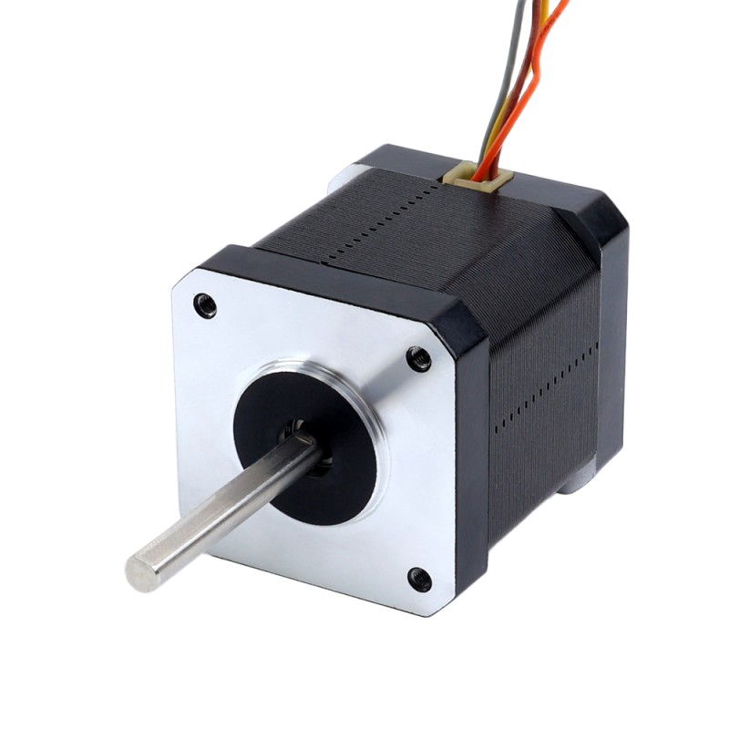 Motor paso a paso de alta temperatura Nema 17, 55Ncm(77,93oz.in), eje tipo D de 5mm, 38mm, clase de aislamiento H 180 °C, conector JST-XH - 17HS19-2504S-H-V6 | StepperOnline