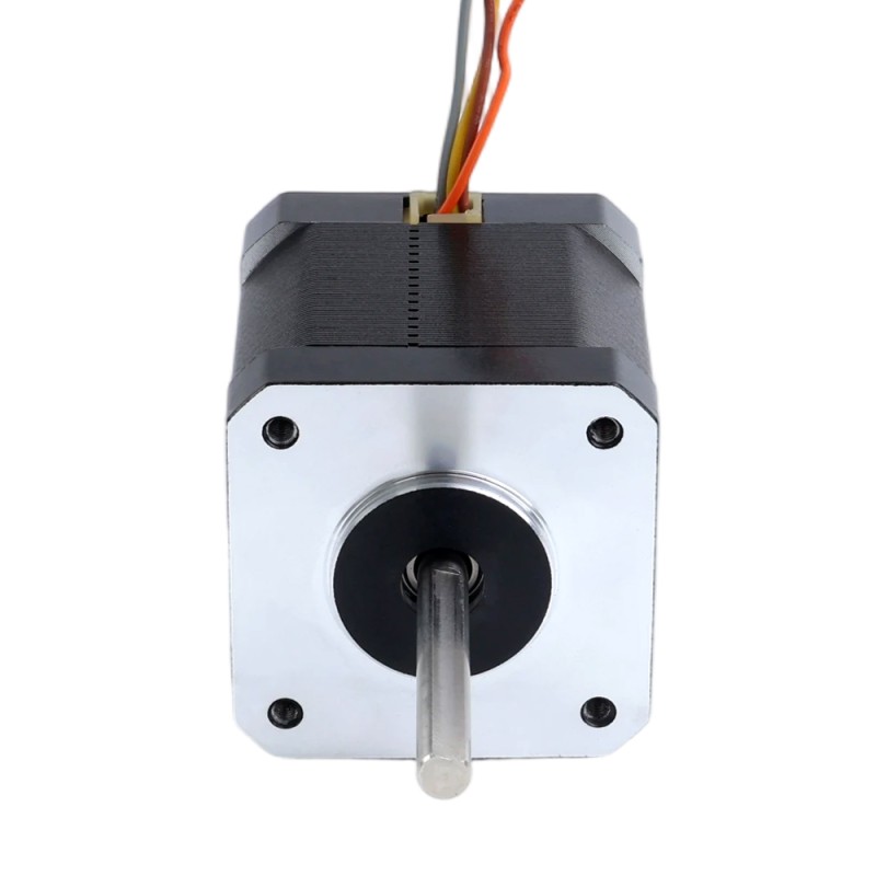 Motor paso a paso de alta temperatura Nema 17, 55Ncm(77,93oz.in), eje tipo D de 5mm, 38mm, clase de aislamiento H 180 °C, conector JST-XH - 17HS19-2504S-H-V6 | StepperOnline