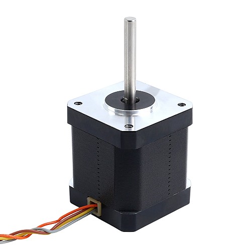 Motor paso a paso de alta temperatura Nema 17, 55Ncm(77,93oz.in), eje tipo D de 5mm, 38mm, clase de aislamiento H 180 °C, conector JST-XH - 17HS19-2504S-H-V6 | StepperOnline
