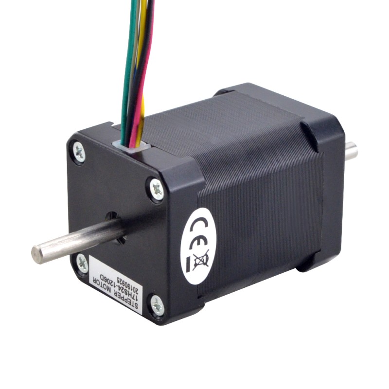 Doble eje Nema 17 bipolar 1,8 grados 65Ncm(92oz.in) 1,2A 42x42x60 mm 6 cables