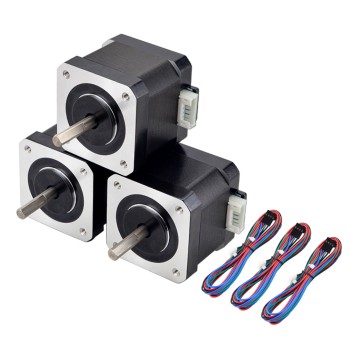 3pcs Nema 17 Bipolar 45Ncm(63.74oz.in) 1.5A 42x42x39mm 4 Cables con conector pin de 1m