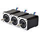 3PCS Nema 17 Bipolar 1.8deg 65Ncm(92oz.in) 2.1A 42x42x60mm 4 Cables 3PCS Nema 17 Bipolar 1.8deg 65Ncm(92oz.in) 2.1A 42x42x60mm 4 Cables