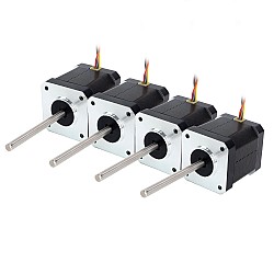 4pcs Nema 17 Motor paso a paso de alta temperatura 55Ncm (77,93oz.in) 55mm aislamiento de eje redondo clase H 180C