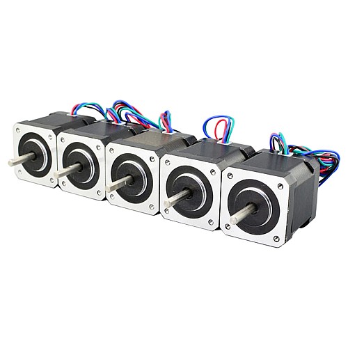 5pcs Nema 17 Bipolar 59Ncm(83.55oz.in) 2A 42x42x48mm 4 Hilos con 1m de Cable y Conector 5pcs Nema 17 Bipolar 59Ncm(83.55oz.in) 2A 42x42x48mm 4 Hilos con 1m de Cable y Conector