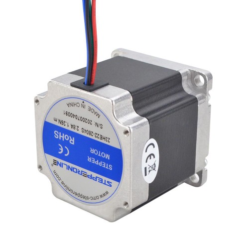 Serie E Nema 23 Motor paso A paso Bipolar 1.8deg 1.26Nm(178.4oz.in) 2.8A 57x57x56mm 4 cables Serie E Nema 23 Motor paso A paso Bipolar 1.8deg 1.26Nm(178.4oz.in) 2.8A 57x57x56mm 4 cables