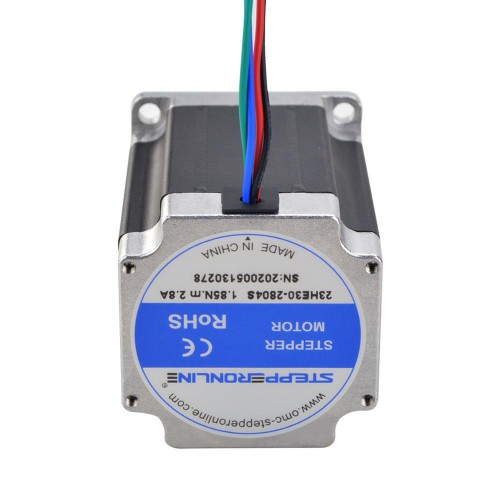 E Series Nema 23 Bipolar 1.8deg 1.85Nm(261.98oz.in) 2.8A 57x57x76mm 4 Hilos