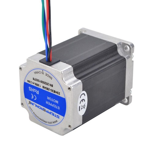 E Series Nema 23 Bipolar 1.8deg 1.85Nm(261.98oz.in) 2.8A 57x57x76mm 4 Hilos