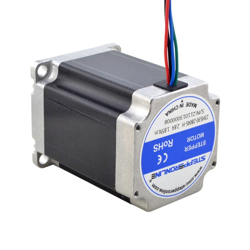 Motor paso a paso de alta temperatura Nema 23 1.85Nm(261.98oz.in) Clase de aislamiento H 180C