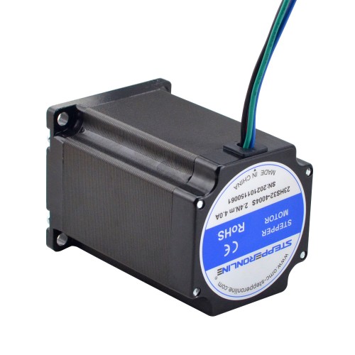 Motor paso A paso Nema 23 2,4Nm(339,87oz.in) 4A 57x57x82mm 8mm eje 4 cables