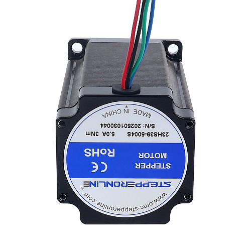 Motor paso a paso Nema 23 bipolar 1,8 grados 3,00Nm(424,83oz.in) 5,0A 57 x 57 x 100mm 4 cables - 23HS39-5004S | StepperOnline Motor paso a paso Nema 23 bipolar 1,8 grados 3,00Nm(424,83oz.in) 5,0A 57 x 57 x 100mm 4 cables - 23HS39-5004S | StepperOnline