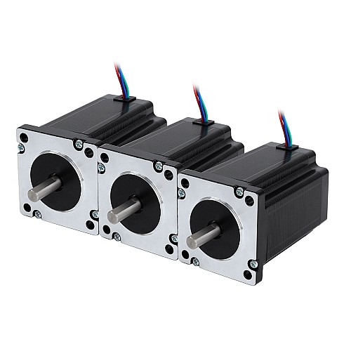 3 uds Doble eje Nema 23 bipolar 3,1Nm(439oz.in) 3,5A 60x60x88mm 4 cables 3 uds Doble eje Nema 23 bipolar 3,1Nm(439oz.in) 3,5A 60x60x88mm 4 cables