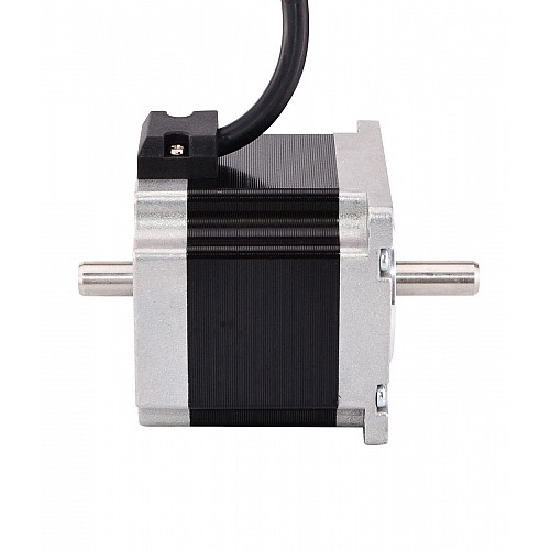 Doble Eje Nema 23 Bipolar 0.9deg 0.9Nm (127.5oz.in) 0.38A 57x57x51mm 4 Cables