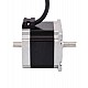 Doble Eje Nema 23 Bipolar 0.9deg 0.9Nm (127.5oz.in) 0.38A 57x57x51mm 4 Cables