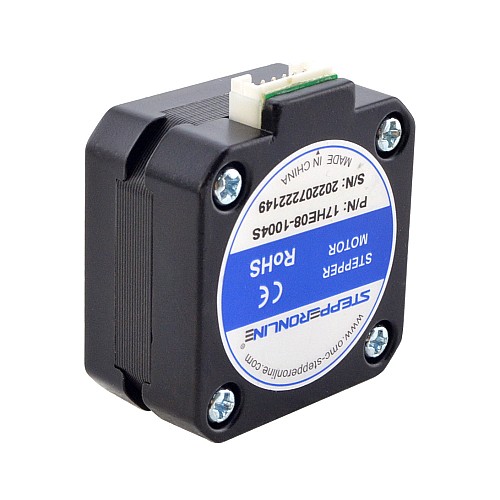 5 uds E Series Nema 17 Bipolar 1.8deg 17Ncm(24.07oz.in)1A 42x42x23mm 4 Hilos - 5-17HE08-1004S | StepperOnline