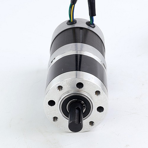 Usado - Stock CN - Motor BLDC con engranaje redondo de 24V y 101W caja de cambios planetaria redonda de 6,90Nm(977,12oz.in) 27:1 - 57BYA74-24-01-PG27-USED | StepperOnline