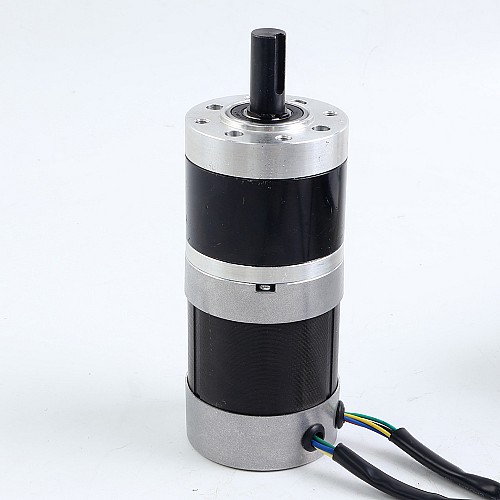 Usado - Stock CN - Motor BLDC con engranaje redondo de 24V y 101W caja de cambios planetaria redonda de 6,90Nm(977,12oz.in) 27:1 - 57BYA74-24-01-PG27-USED | StepperOnline