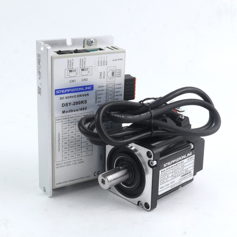 Usado – Disponible en China - Servomotor deDC RS485 de 200W, 24-70VDC, 3000rpm, codificador incremental de 17 bits, IP65