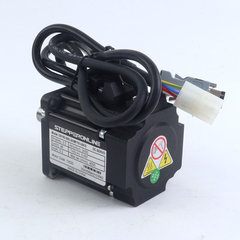 Usado – Disponible en China - Servomotor deDC RS485 de 200W, 24-70VDC, 3000rpm, codificador incremental de 17 bits, IP65