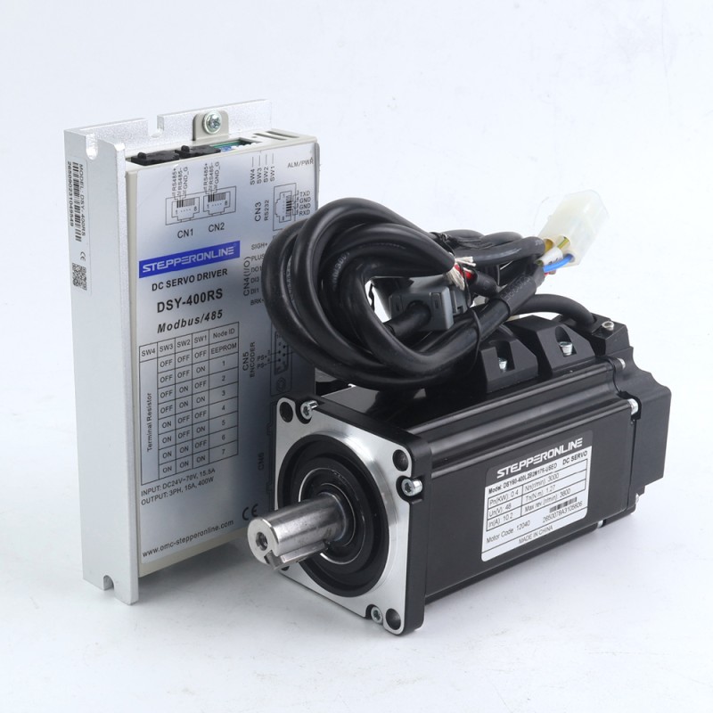 Usado – Disponible en China - Servomotor de DC RS485 de 400W, serie DSY, 24-70VDC, 1,27Nm con freno, 3000rpm, codificador incremental de 17 bits, IP65