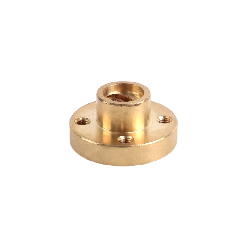 Usado - Existencias China - Tuerca de tornillo latón para varilla roscada Tr8x8mm